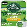Green Mountain Coffee Roasters Breakfast Blend Single-Serve Keurig K-Cup Pods, Light Roast Coffee, 72 Count (6 Packs of 12)