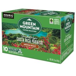 Green Mountain Coffee Roasters Costa Rica Paraiso, Keurig Single Serve K-Cup Pods, Medium Roast Coffee, 60 Count, (6 Packs of 10)