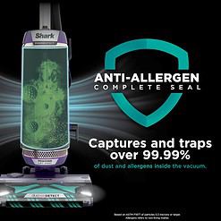 Shark - PowerDetect Upright Vacuum with DuoClean Detect Technology, Self-Cleaning Brushroll, and XL Dustcup - Eggplant