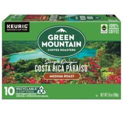 Green Mountain Coffee Roasters Costa Rica Paraiso, Keurig Single Serve K-Cup Pods, Medium Roast Coffee, 60 Count, (6 Packs of 10)