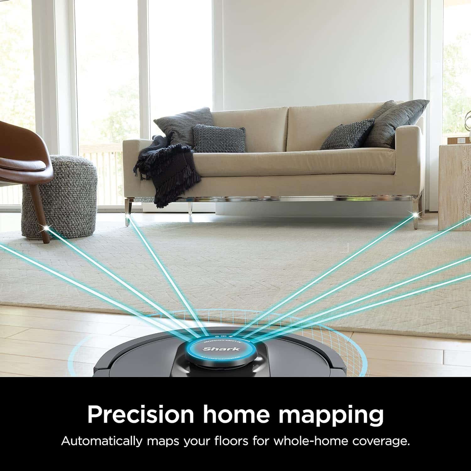 Shark AV2501S AI Ultra Robot Vacuum, with Matrix Clean, Home Mapping, Wifi, Dark Grey