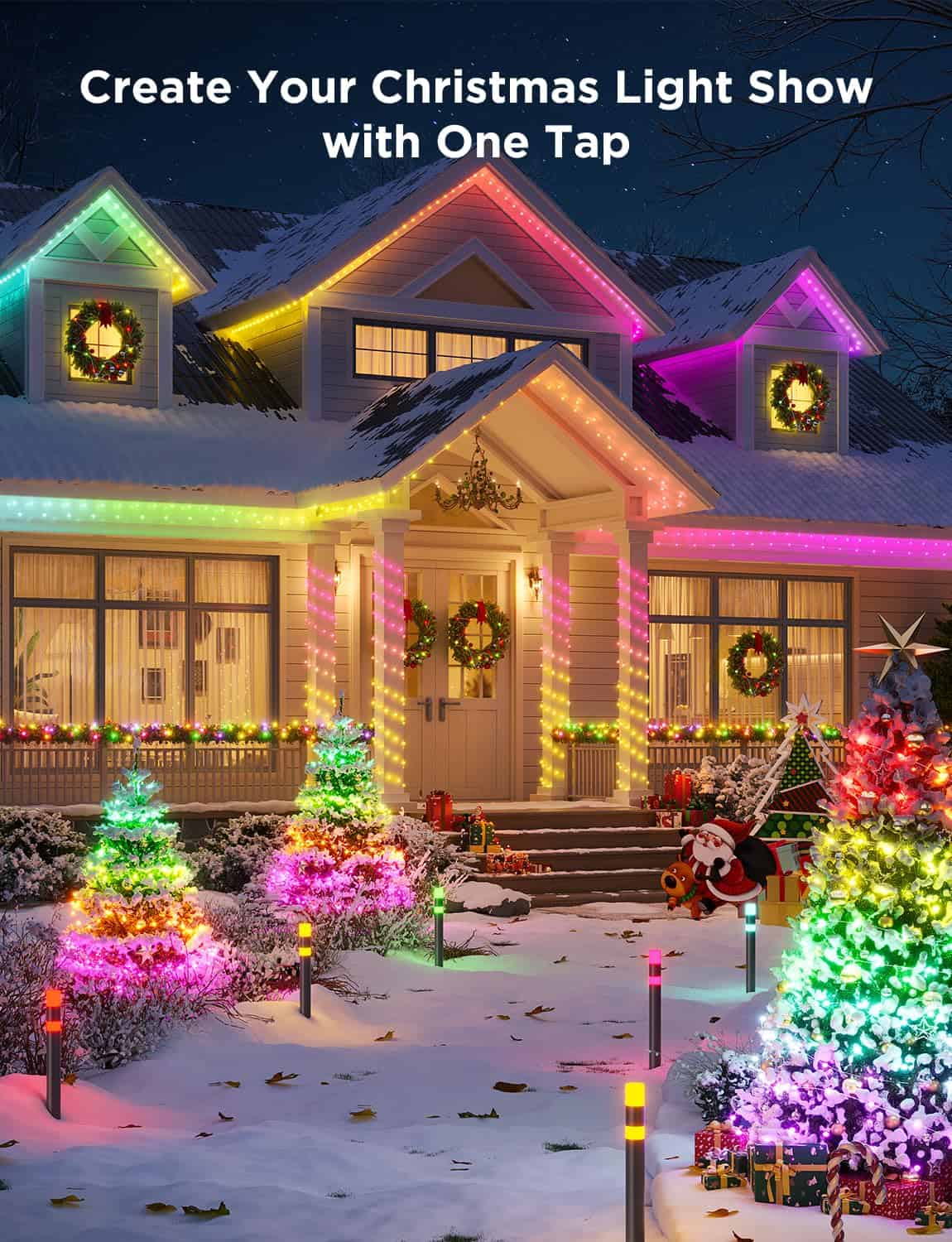 Govee Christmas Lights 66ft, Smart RGBIC Christmas String Lights App-Controlled