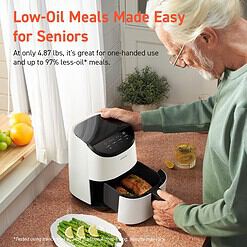 COSORI Air Fryer 2.1 Qt, 4-in-1 Small Mini Airfryer, Bake, Roast, Reheat, Compact & Quiet, White