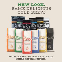 Bizzy Organic Cold Brew Coffee, Smooth & Sweet Blend, Coarse Ground Coffee, Medium Roast, Specialty Grade, 2 LB
