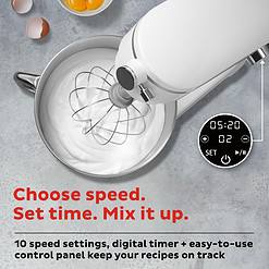 Instant Pot Instant Stand Mixer Pro, 600W 10-Speed Electric Mixer with Digital Interface,7.4-Qt Stainless Steel Bowl, Pearl