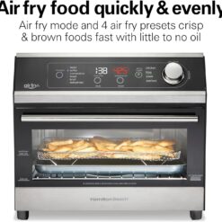Hamilton Beach Digital Toaster Oven Air Fryer Combo, Black & Stainless Steel