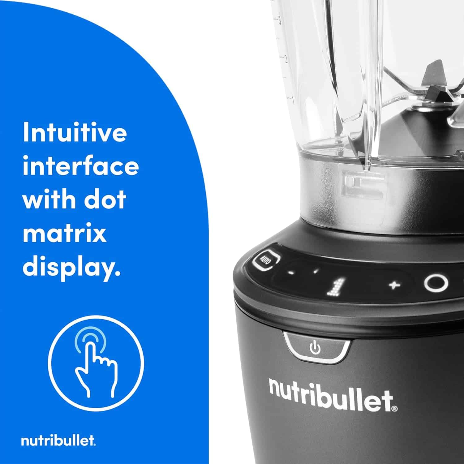 Nutribullet SmartSense Blender Combo, 5-speed blender, 1400 Watt Gunmetal Gray