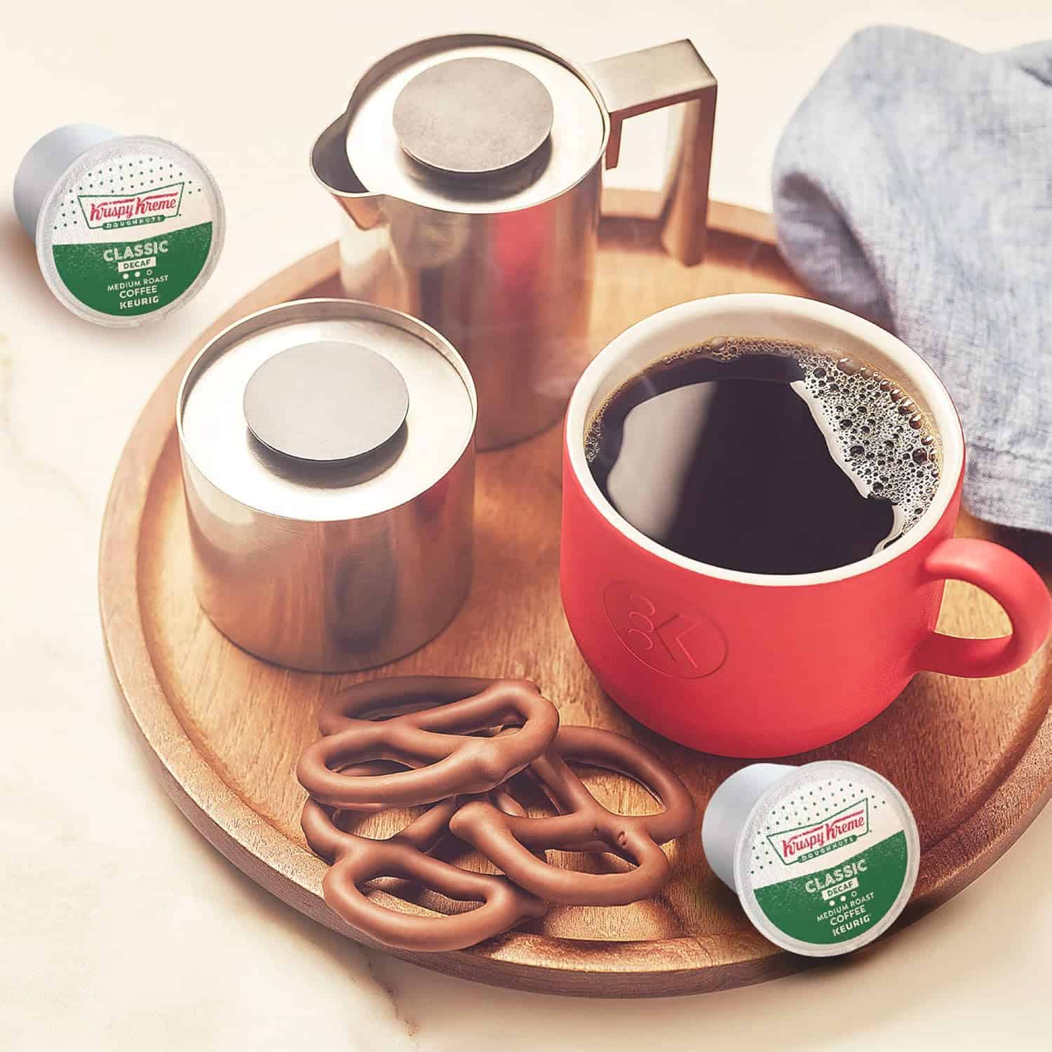 Krispy Kreme Classic Decaf, Single-Serve Keurig K-Cup Pods, Medium Roast Coffee Pods, 72 Count