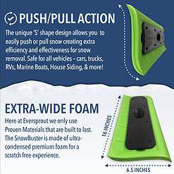 EVERSPROUT Never-Scratch SnowBuster 6.5-to-18 Foot (Up to 24 ft Standing Reach), Pre-Assembled Extendable Roof Rake