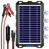 POWOXI Upgraded 7.5W Solar Battery Trickle Charger Maintainer 12V Portable Waterproof Solar Panel Trickle Charging Kit