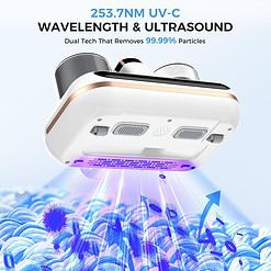 Amzany Bed Vacuum Cleaner - 5-in-1 Cordless Mattress Vacuum Cleaner, Powered by UV-C Light & Ultrasonic Technology