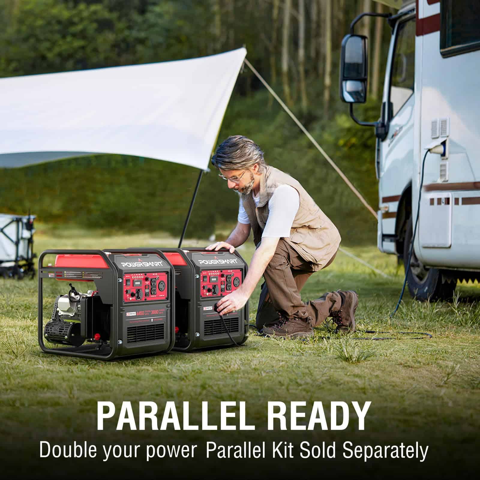 PowerSmart 4450-Watt Open Frame Inverter Portable Generator with CO Protector Technology, RV-Ready 30A Outlet