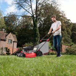 PowerSmart Gas Lawn Mower 21-inch, 144cc OHV Engine 3-in-1 Rear Bag, Mulch and Side Discharge, 6-Position Height Adjustment
