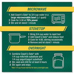 Coach's Oats Organic Whole Grain Oatmeal 3 lbs (48 oz) Pack of 2