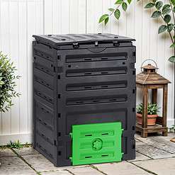 SUPER DEAL Garden Compost Bin 120 Gallon (450 L) Outdoor Large Capacity Composter BPA-Free Material