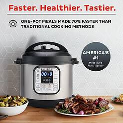 Instant Pot Duo 7-in-1 Electric Pressure Cooker, Slow Cooker, Rice Cooker, Steamer, Sauté, Yogurt Maker, Stainless Steel, 8 Quart