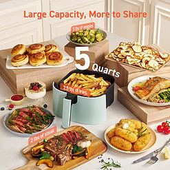 COSORI Air Fryer Pro LE 5-Qt Airfryer, With 20PCS paper liners, 10 Functions that Dry, Bake, Roast &Preheat, Green