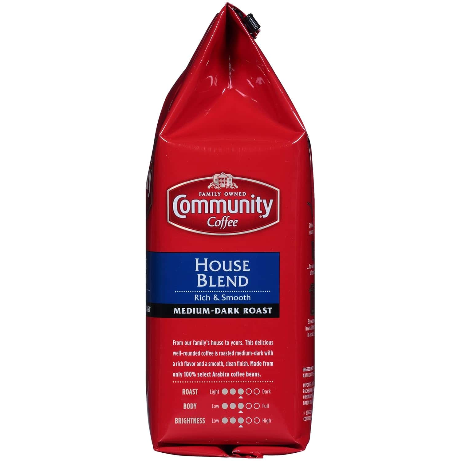Community Coffee House Blend 72 Ounces, Medium Dark Roast Ground Coffee, 12 Ounce Bag (Pack of 6)