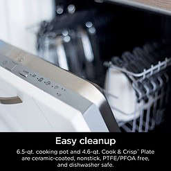 Ninja OL500 Foodi 6.5 Qt. 14-in-1 Pressure Cooker Steam Fryer with SmartLid, Silver/Black