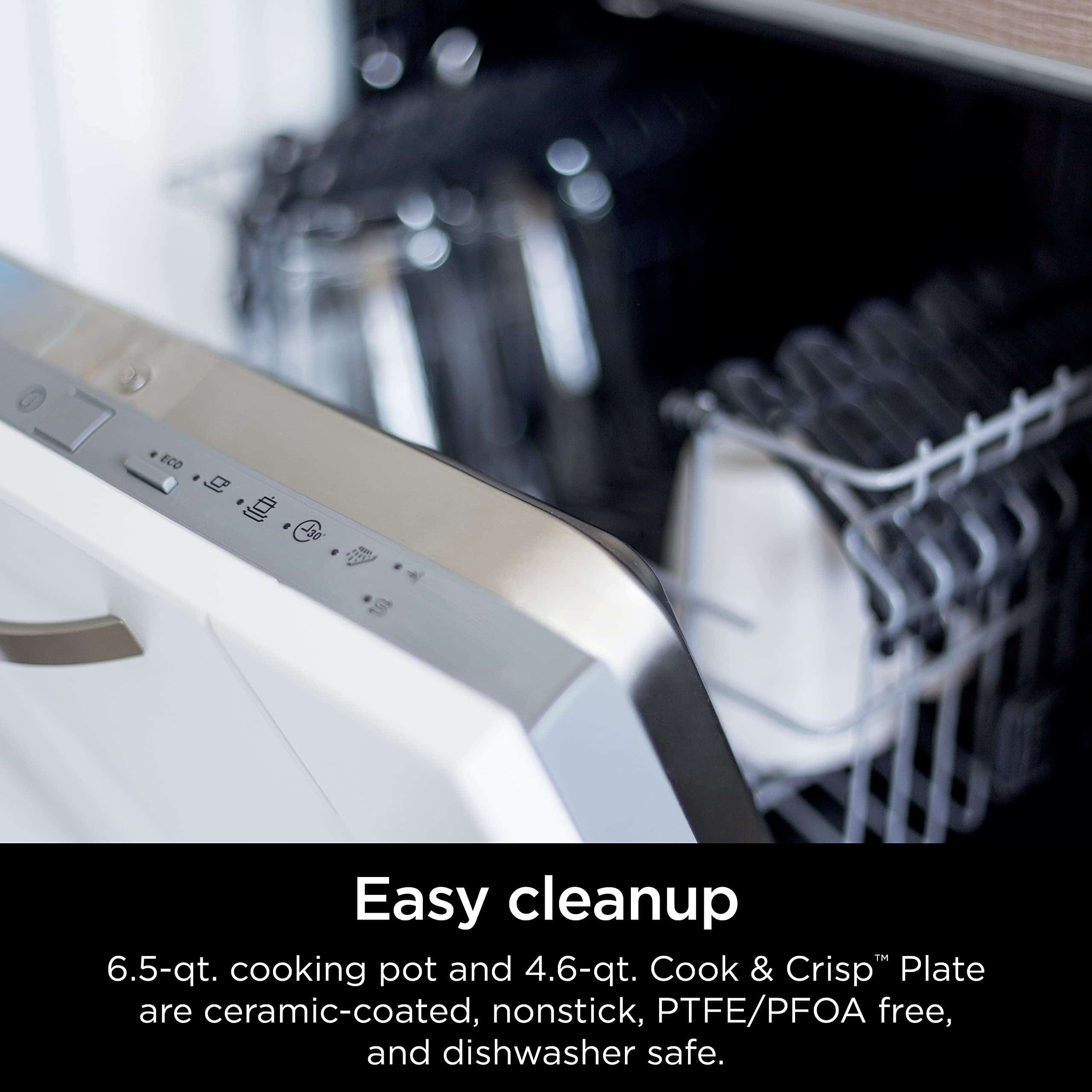 Ninja OL500 Foodi 6.5 Qt. 14-in-1 Pressure Cooker Steam Fryer with SmartLid, Silver/Black