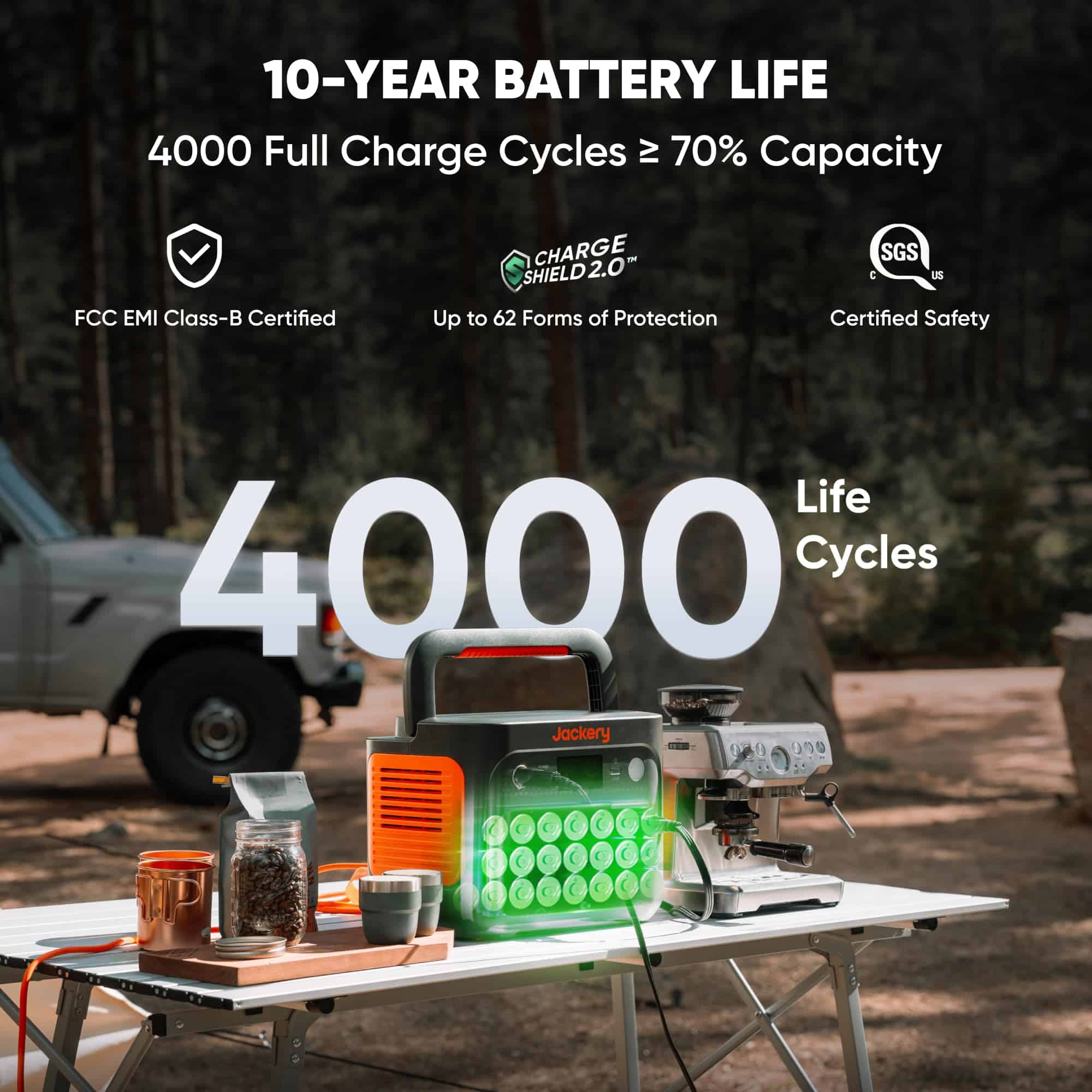 Jackery Explorer 1000 v2 Portable Power Station (2024 New),1070Wh LiFePO4 Battery,1500W AC/100W USB-C Output