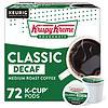 Krispy Kreme Classic Decaf, Single-Serve Keurig K-Cup Pods, Medium Roast Coffee Pods, 72 Count