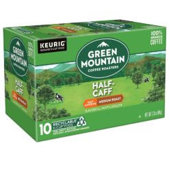 Green Mountain Coffee Roasters Half Caff, Keurig Single Serve K-Cup Pods, Medium Roast Coffee, 60 Count, (6 Packs of 10)