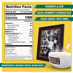 Coach's Oats Organic Whole Grain Oatmeal 3 lbs (48 oz) Pack of 2