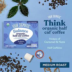 Four Sigmatic Adaptogen Coffee K-Cups, Organic Medium Roast Ground Coffee, 24 Count