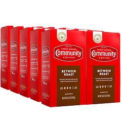 Community Coffee Between Roast 160 Ounces, Medium Dark Roast Ground Coffee, Vacuum Packed 16 Ounce Bag (Pack of 10)