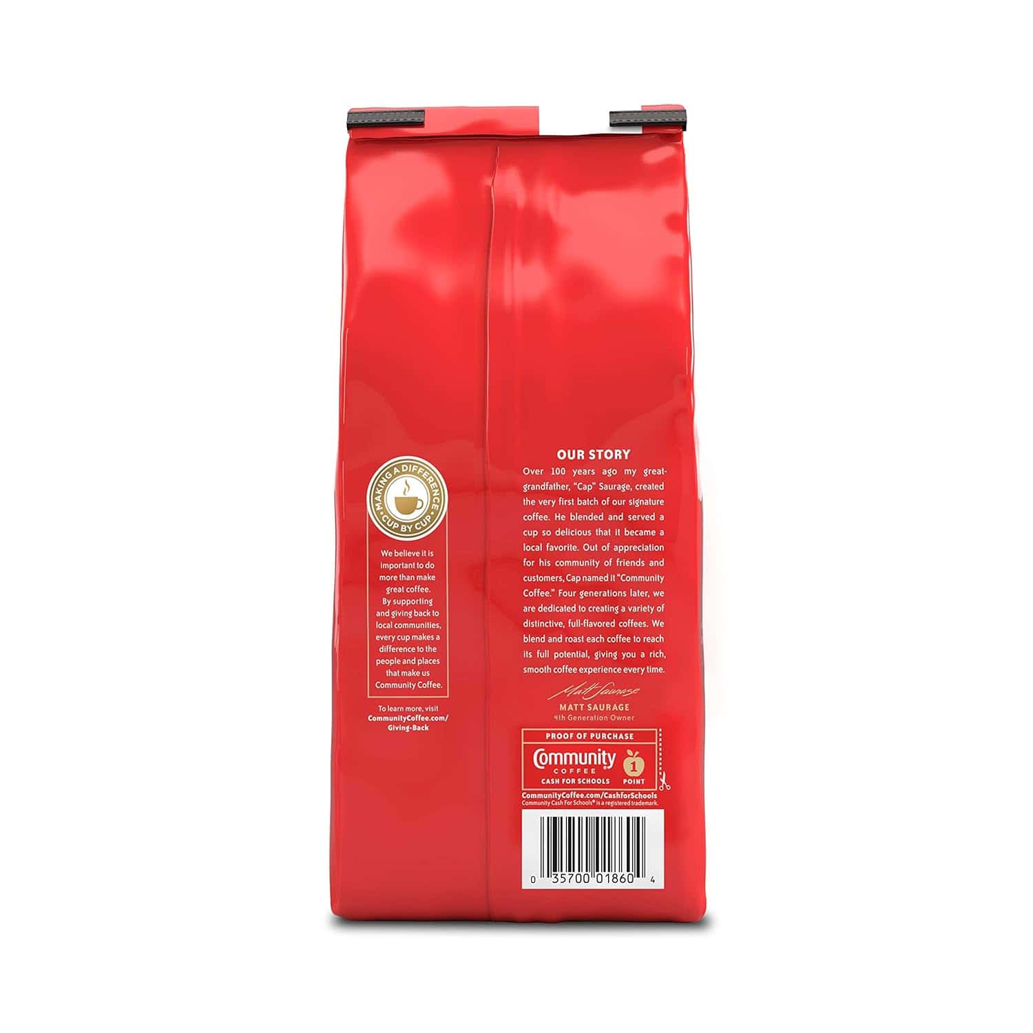 Community Coffee Toasted Hazelnut Flavored 72 Ounces, Medium Roast Ground Coffee, 12 Ounce Bag (Pack of 6)