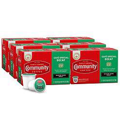 Community Coffee Café Special Decaf 12 Count (Pack of 6), Total 72 Count Coffee Pods, Medium Dark Roast Decaf