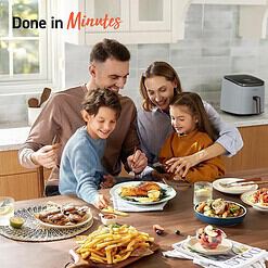 COSORI Air Fryer 9-in-1, Compact but Large 6 Qt, 5 Fast Fan Speeds with 450F for Ultra Crsipy, Light Gray