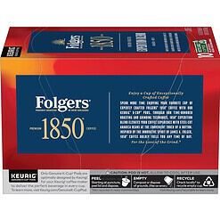Folgers 1850 Expedition Blend Medium Roast Coffee, 60 Keurig K-Cup Pods