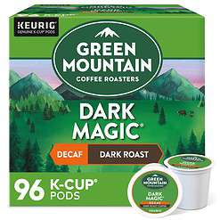 Green Mountain Coffee, Dark Magic Decaf, Single-Serve Keurig K-Cup Pods, Dark Roast, 96 Count (4 Boxes of 24 Pods)