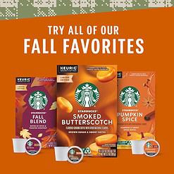 Starbucks K-Cup Coffee Pods, Medium Roast Coffee for Keurig Coffee Makers, Fall Blend, Limited Edition, 6 Boxes (60 Pods Total)