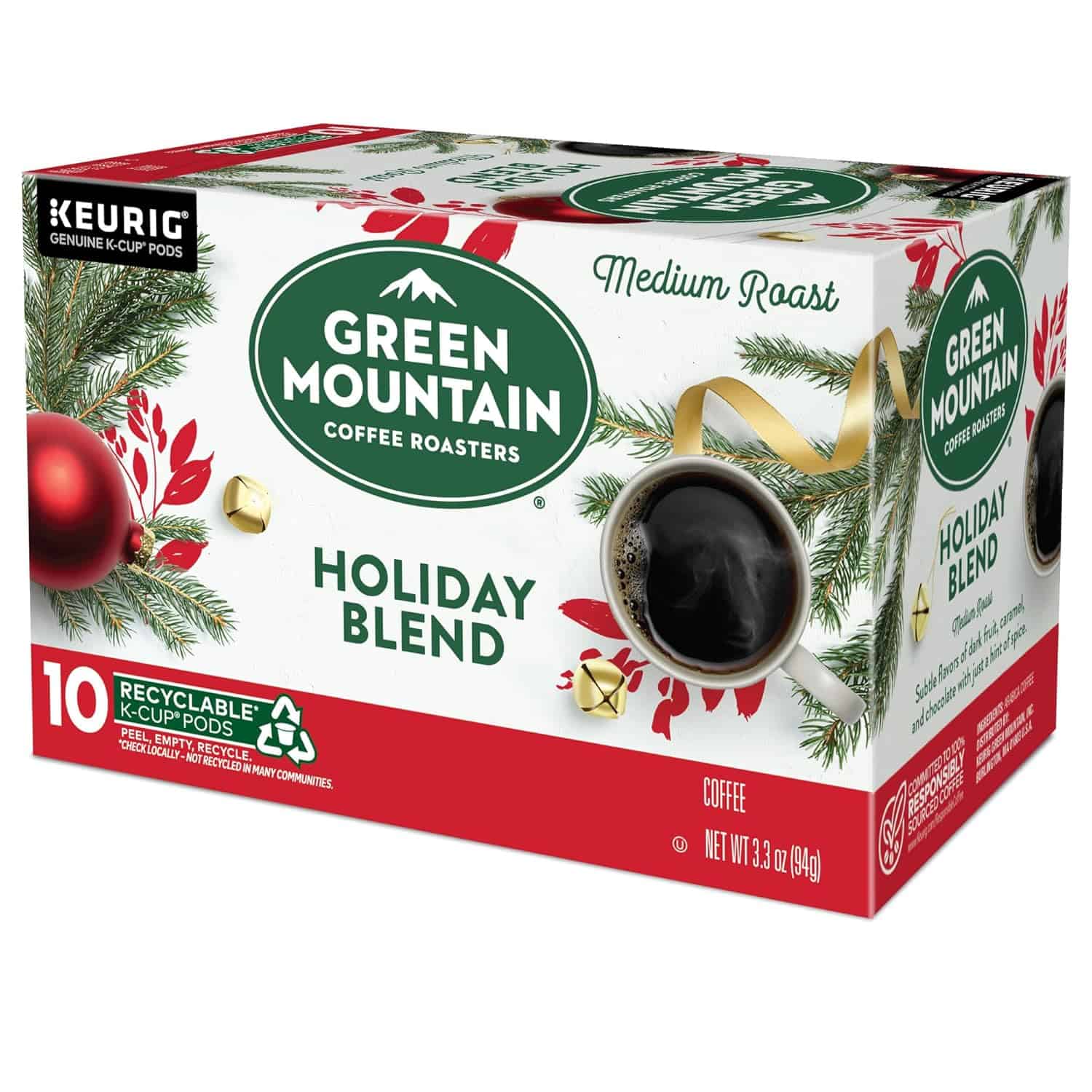 Green Mountain Coffee Roasters, Holiday Blend Coffee, Keurig Single Serve K-Cup Pods, 60 count