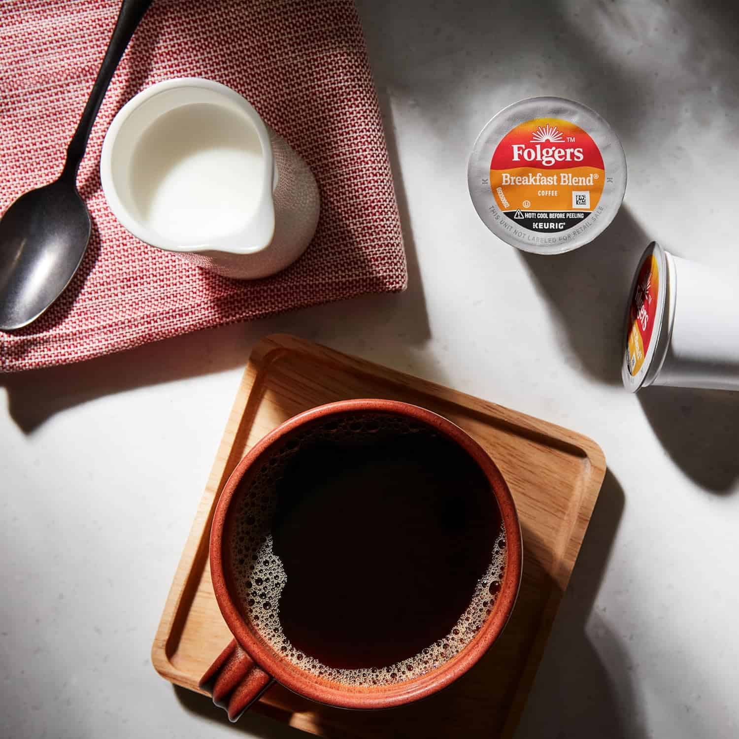 Folgers Breakfast Blend Mild Roast Coffee, 72 Keurig K-Cup Pods