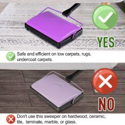 Yocada Carpet Sweeper Cleaner for Home Office Low Carpets Rugs Undercoat Carpets Pet Hair Dust Scraps Paper Small Rubbish Cleaning