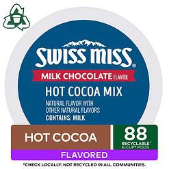 Swiss Miss Milk Chocolate Hot Cocoa, Keurig Single-Serve K-Cup Pods, 88 Count (4 Packs of 22)