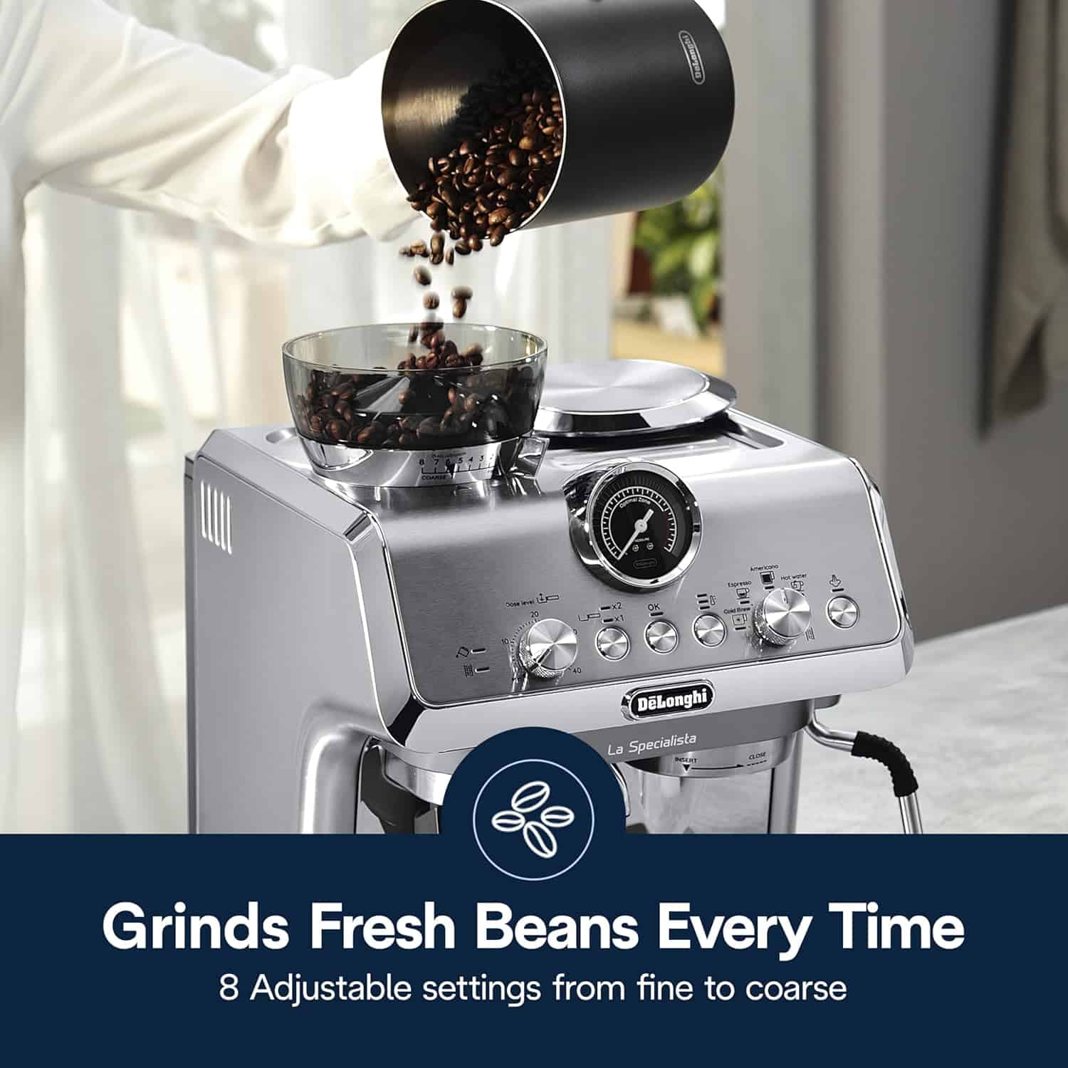 De'Longhi - La Specialista Arte Evo Espresso Machine with Cold Brew - Stainless Steel