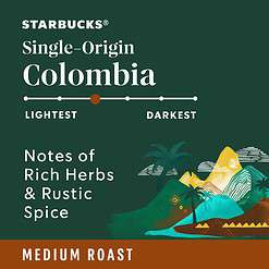 Starbucks K-Cup Coffee Pods, Medium Roast Coffee, Colombia, 100% Arabica, 6 boxes (60 pods total)