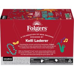 Folgers Mardi Gras Blend Medium-Dark Roast Coffee, 72 Keurig K-Cup Pods