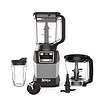 Ninja AMZ493BRN Compact Kitchen System, 1200W, 72-oz. Blender Pitcher, 40-oz. Processor Bowl & 18-oz. Single-Serve Cup, Grey
