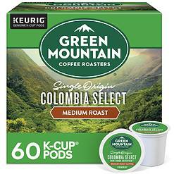 Green Mountain Coffee Roasters Colombia Select, Keurig Single Serve K-Cup Pods, Medium Roast Coffee, 60 Count, (6 Packs of 10)