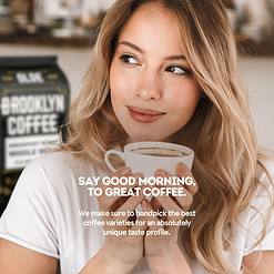 BROOKLYN COFFEE Whole Bean, Italian Dark Roast (5lb) Extra Strong, Delicious Taste, Heavenly Aroma