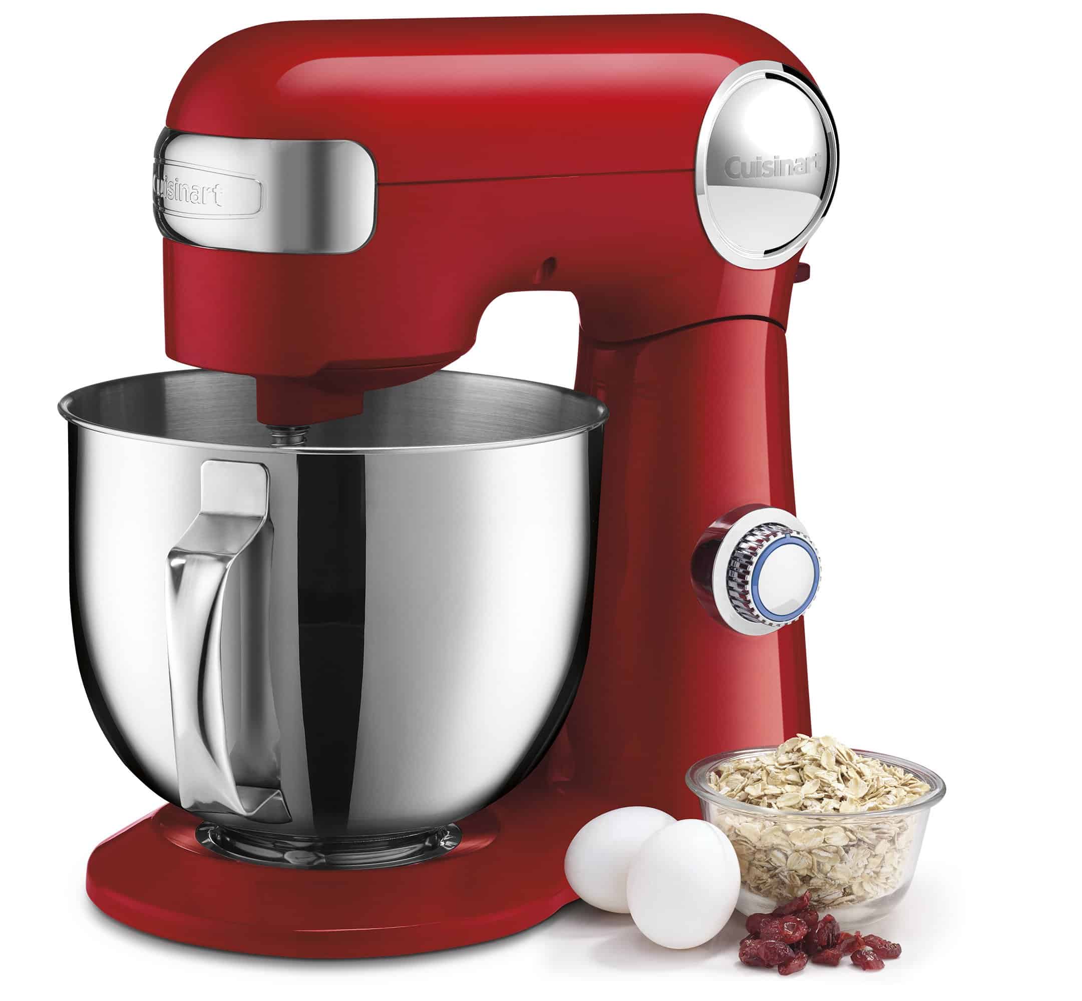 Cuisinart Stand Mixer, 12 Speed, 5.5 Quart Stainless Steel Bowl, Ruby Red, SM-50R, Manual