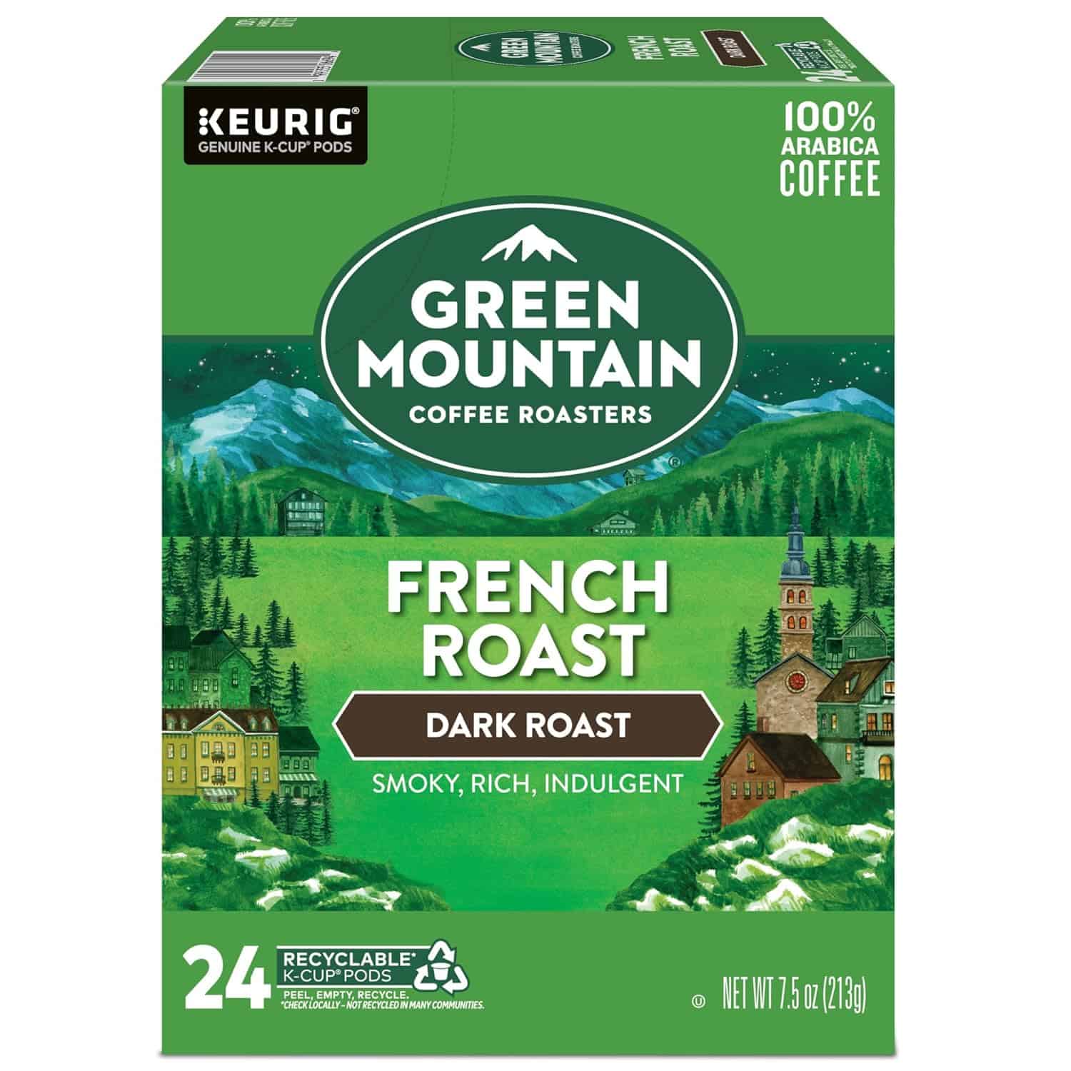 Green Mountain Coffee Roasters French Roast Keurig K-Cup Pods, Dark Roast Coffee, 96 Count