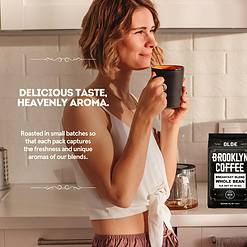 BROOKLYN COFFEE Whole Bean, Italian Dark Roast (5lb) Extra Strong, Delicious Taste, Heavenly Aroma