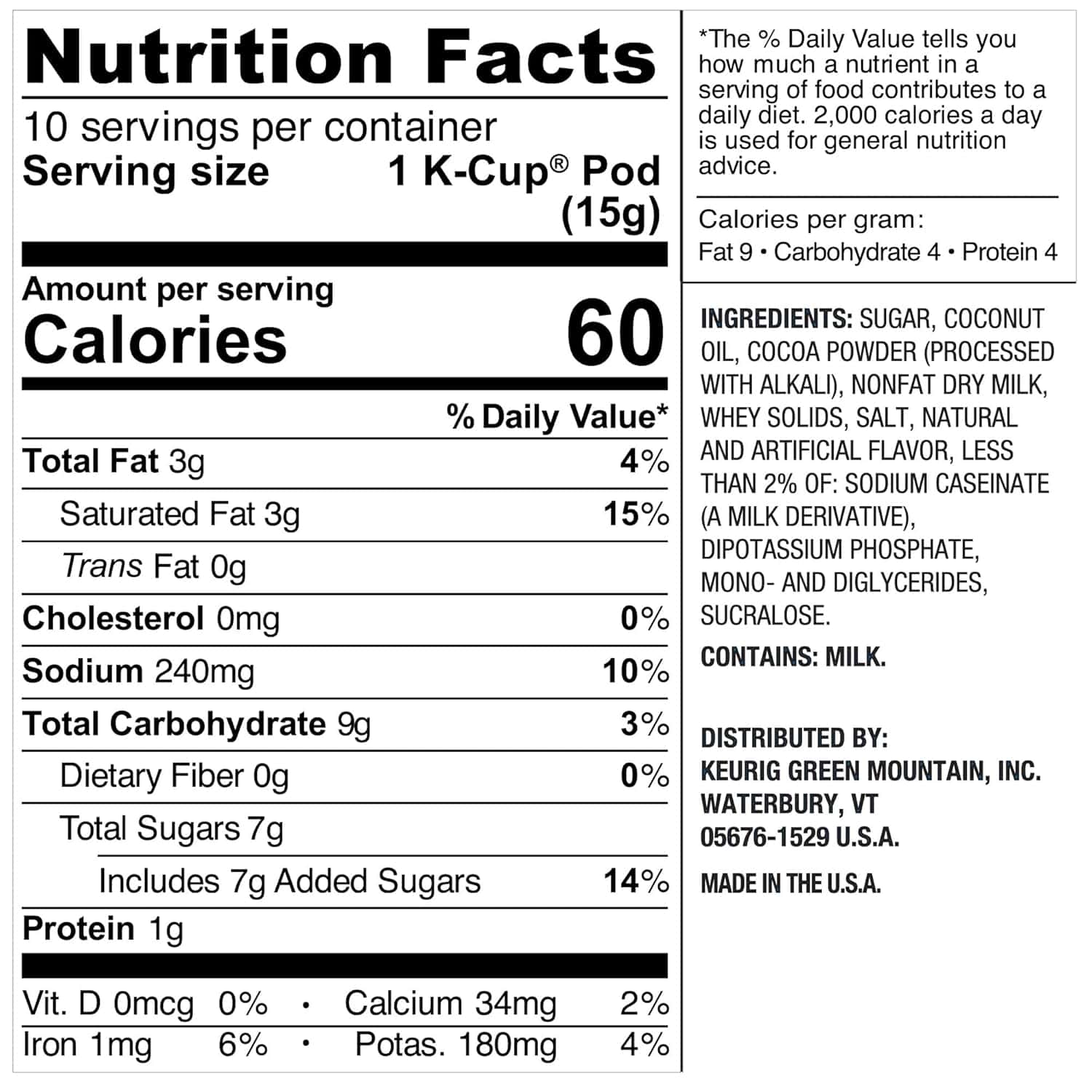 Swiss Miss Peppermint Hot Cocoa, Keurig Single-Serve K-Cup Pods, 60 Count (6 Packs of 10)